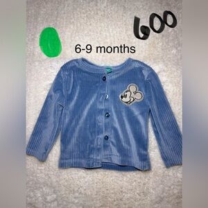 Disney Blue Kids Button-Up Shirt with Mickey Mouse Patch